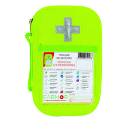 Trousse secours fluo V&Eacute;HICULE 2/4 PERSONNES Yvetot