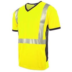 T-shirt HV col V bicolore
