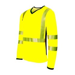 T-shirt HV col V bicolore